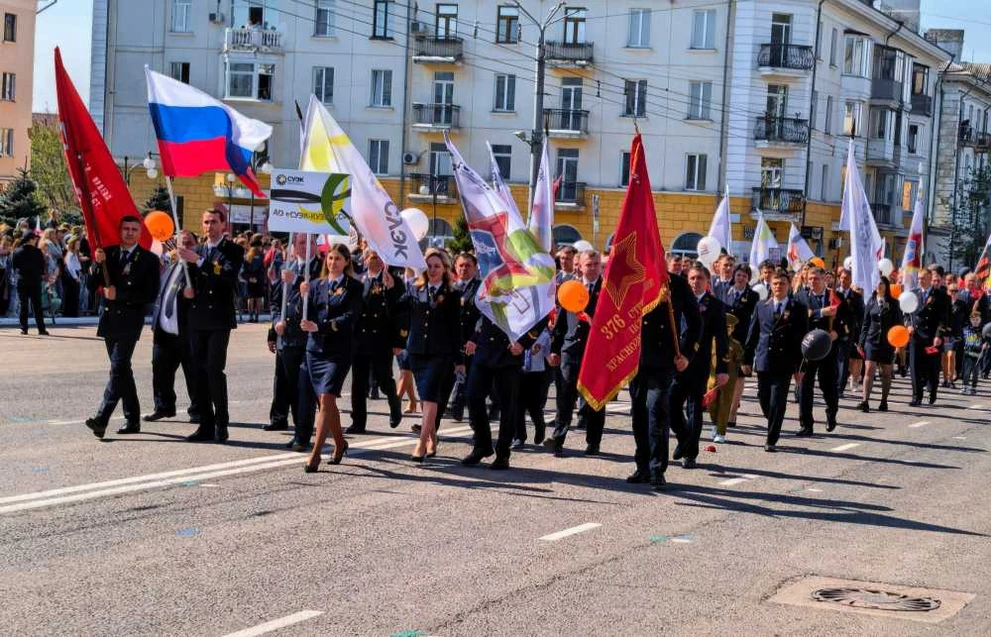 Горняки СУЭК-Кузбасс приняли участие в праздничных мероприятиях Дня Победы