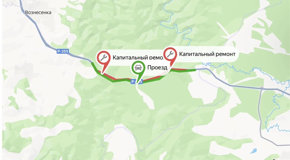 В Красноярском крае перекрыто движение на участке трассы Р-255 «Сибирь»