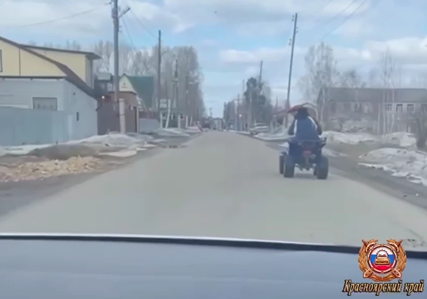 В Красноярском крае остановили квадроцикл под управлением подростка
