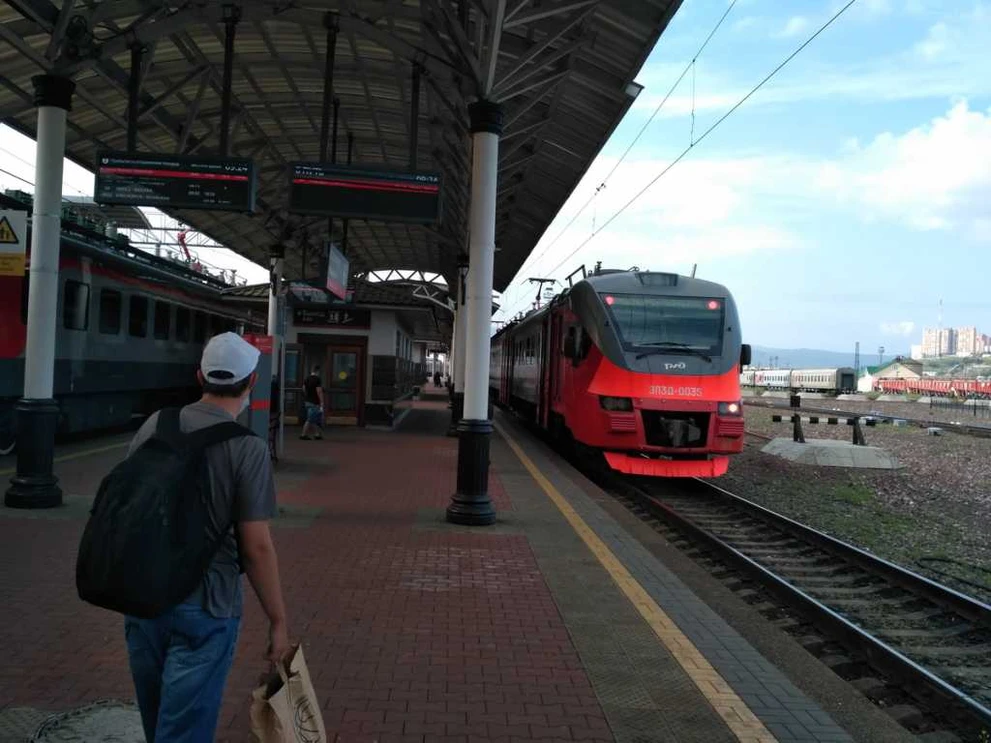 Электричка ЭП3Д перед отправлением по маршруту Красноярск-Иланская. IMG_20210806_092440.jpg
